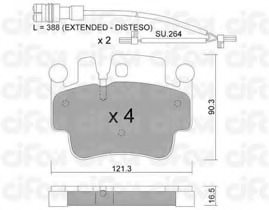 CIFAM 822-657-1K Brake Pad Set, disc brake